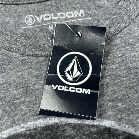 Volcom T-shirt Men's Grey Medium Long Sleeve Skateboard T-Shirt NWT True To This - Picture 5 of 7